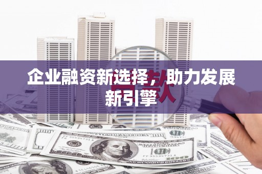 舞阳企业融资新选择，助力发展新引擎