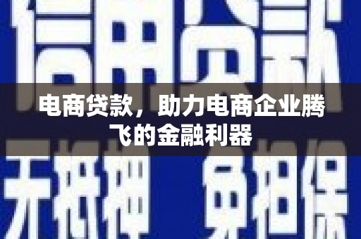 舞阳电商贷款，助力电商企业腾飞的金融利器