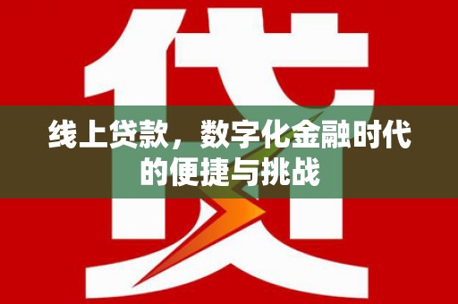 舞阳线上贷款，数字化金融时代的便捷与挑战