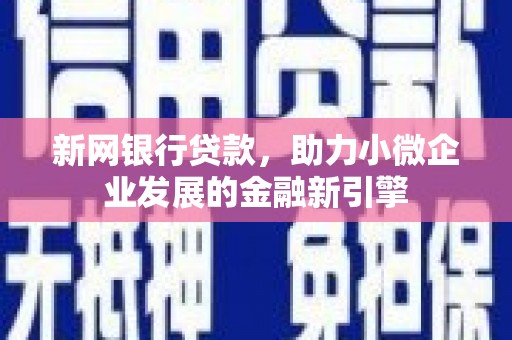 舞阳新网银行贷款，助力小微企业发展的金融新引擎