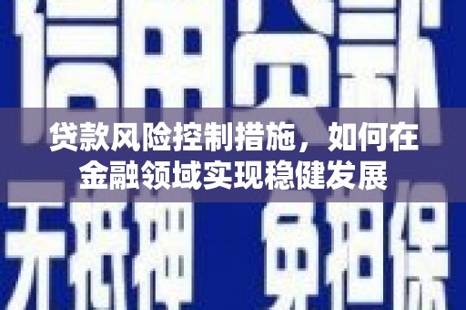 舞阳贷款风险控制措施，如何在金融领域实现稳健发展