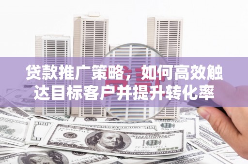 舞阳贷款推广策略，如何高效触达目标客户并提升转化率