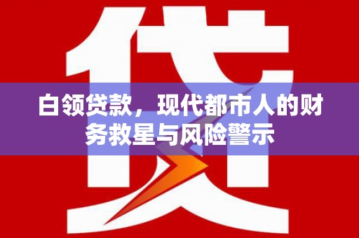 舞阳白领贷款，现代都市人的财务救星与风险警示