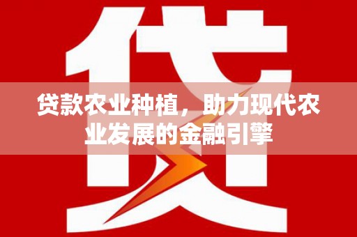 舞阳贷款农业种植，助力现代农业发展的金融引擎