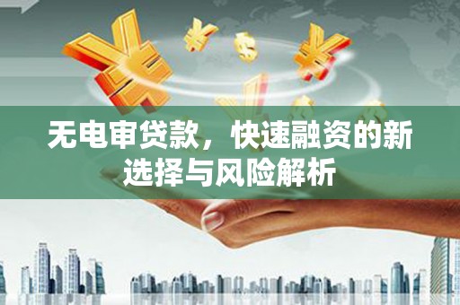 舞阳无电审贷款，快速融资的新选择与风险解析