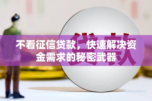 舞阳不看征信贷款，快速解决资金需求的秘密武器