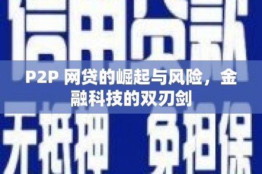 舞阳P2P 网贷的崛起与风险，金融科技的双刃剑