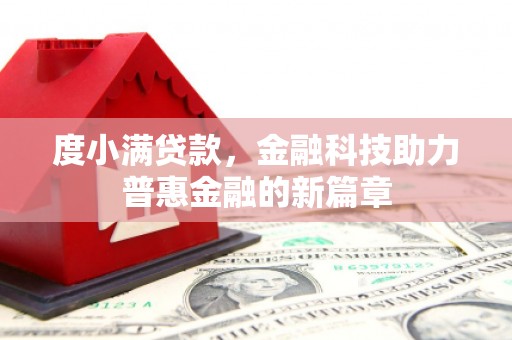 舞阳度小满贷款，金融科技助力普惠金融的新篇章
