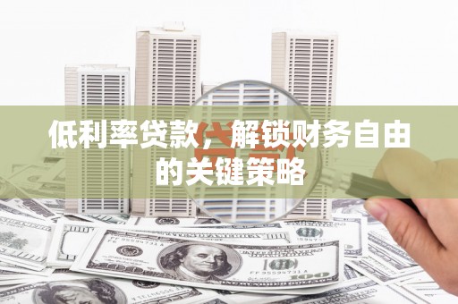 舞阳低利率贷款，解锁财务自由的关键策略