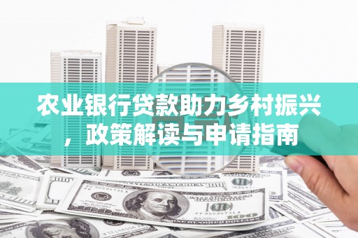 舞阳农业银行贷款助力乡村振兴，政策解读与申请指南