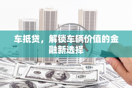 舞阳车抵贷，解锁车辆价值的金融新选择