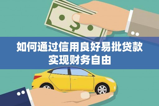 舞阳如何通过信用良好易批贷款实现财务自由