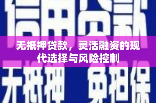 舞阳无抵押贷款，灵活融资的现代选择与风险控制