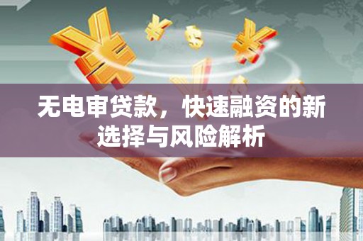 舞阳无电审贷款，快速融资的新选择与风险解析