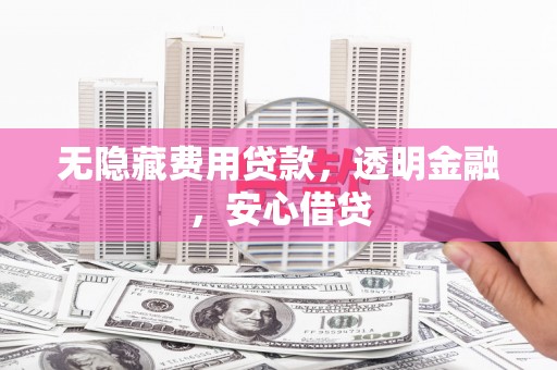 舞阳无隐藏费用贷款，透明金融，安心借贷