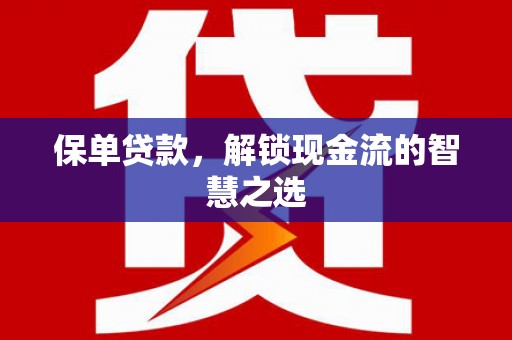 舞阳保单贷款，解锁现金流的智慧之选