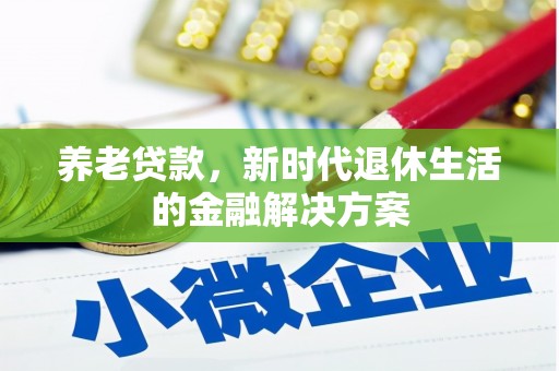 舞阳养老贷款，新时代退休生活的金融解决方案