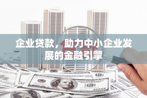 舞阳企业贷款，助力中小企业发展的金融引擎