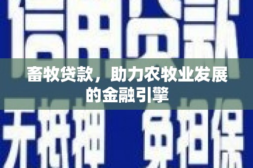 舞阳畜牧贷款，助力农牧业发展的金融引擎