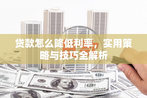舞阳贷款怎么降低利率，实用策略与技巧全解析