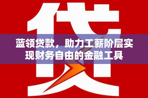 舞阳蓝领贷款，助力工薪阶层实现财务自由的金融工具