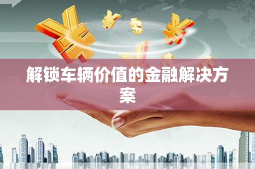 舞阳解锁车辆价值的金融解决方案