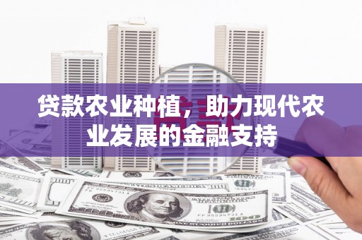 舞阳贷款农业种植，助力现代农业发展的金融支持