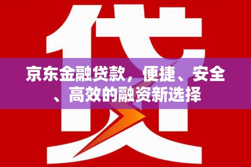 舞阳京东金融贷款，便捷、安全、高效的融资新选择